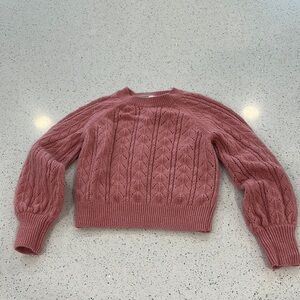 EUC Boden Girl’s Pink Cable Knit Sweater